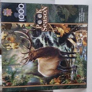 1000 piece puzzle. Bugling Bull elk.  Art by Dona Gelsinger